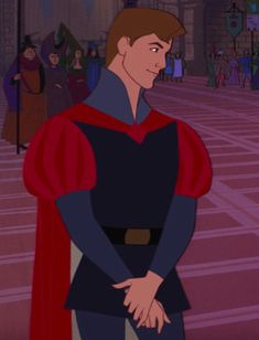 an animated image of a man in a red cape and black shirt with his hands on his hips