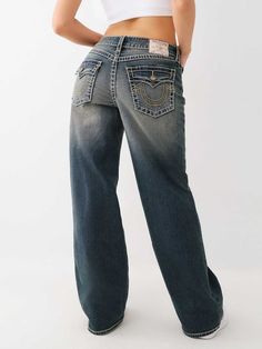 BOBBI BIG T BAGGY JEAN Trueys Jeans, Where To Buy Baggy Jeans, True Religion Jeans Outfit, Cute Jeans Outfit, Baggy True Religion Jeans, Empire Jeans, True Religion Outfits, School Summer Outfits, Vintage Baggy Jeans