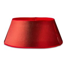 a red lampshade on a white background with clipping for text or image