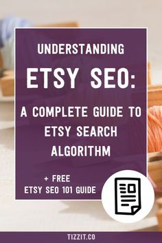 the title for an ebook on how to use etsy seo, which is also available