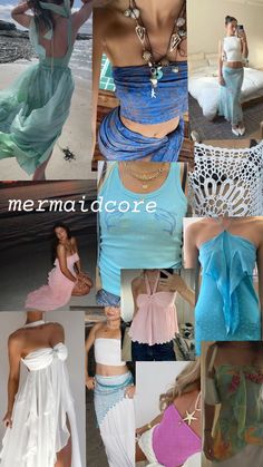 let me shop for you in this aesthetic! depop.com/clinicaldepression #mermaidcore #mermaid #surrealism #tropical #beach #summer Mermaid Core Swimwear, Mermaid Core Casual, Mermaid Core Men, Mermaid Casual Outfits, Mermaid Surrealism, Mermaid Core Clothes, Mermaid Core Outfits Casual, Barbie Mermaidia Aesthetic