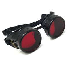 PRICES MAY VARY. ✔︎Sleek and Stylish Steampunk goggles, Handcrafted in the USA by UMBRELLALABORATORY: These sleek style goggles with shiny black frames are an excellent addition to any cosplay, LARP, costume, rave, or convention outfit ✔︎Impeccable detail: The stunning rose red lenses, sleek black frames and shining vintage charm design on either side keep you stylishly well-equipped. ✔︎Customize your look: Wear them over your eyes, on your head, around your neck, rest them on the brim of your h Steam Punk Glasses, Cyberpunk Goggles, Rave Goggles, Steampunk Face Mask, Red Goggles, Steampunk Gifts, Punk Goggles, Cyberpunk Glasses, Black Goggles