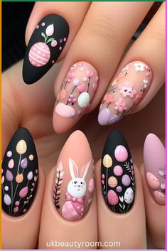 Step into the Easter vibe with these 21 fantastic nail designs! Whether it’s adorable bunnies or vibrant eggs, we’ve got you covered to make your nails pop! Spring, pretty pastel color, easy, natural, cute, simple, gel, acrylic, dip, for short nails, coffin, short, almond shape, long. Elegant Easter Nails Design, Easter Spring Nail Designs, Almond Nails Spring Design, Aesthetic Easter Nails, Spring Nails Almond Shape Short, Easter Nail Art Designs Simple, Easter Bunny Nails Design, Ostara Nails, Easter Nail Designs Spring