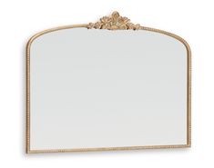 an ornate gold framed mirror on a white background with clipping for text or image