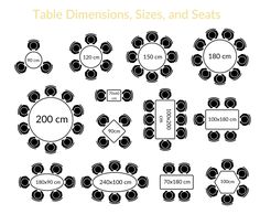 an image of a table with chairs and tables on it, all in black and white