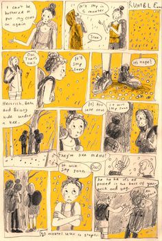 a comic strip with people talking to each other