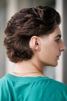 Wavy Flow with Low Fade ❤Delve into the world of flow haircuts, where cascading locks effortlessly blend tradition and trend. ❤ #lovehairstyles #hair #hairstyles #haircuts #flowhaircut #flowhairstyle #flowhair Short Shag Haircuts Men, Long Shaggy Haircuts, Combed Back Hair, Haircut Inspo, Mid Fade, Short Shag Haircuts, Boy Haircuts, Asian Haircut, Formal Hair