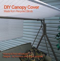 the cover is made from recycled blinds