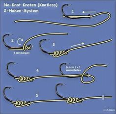 four different types of fishing hooks