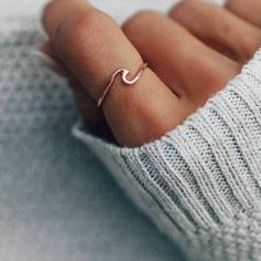 Sea Wave Ring | eBay Trendy Handmade Midi Rings For Gifts, Trendy Adjustable Midi Rings For Gift, Trendy Adjustable Midi Rings As Gift, Casual Handmade Ring As Gift, Casual Handmade Rings As Gifts, Casual Adjustable Rings For Gifts, Casual Adjustable Rings As Gifts, Trendy Simple Design Midi Rings As Gift, Casual Rose Gold Jewelry For Gift