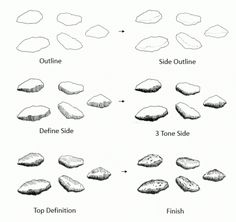 an image of different types of rocks and how to use them in the design process