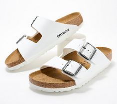 Instantly recognizable (and supremely comfortable) these two-strap sandals boast a timeless design that goes with everything from skinny denim to maxi dresses. From Birkenstock. Classic Spring Footbed Sandals, Classic Double Strap Footbed Sandals For Spring, Classic White Footbed Sandals For Spring, Classic Double Strap Footbed Sandals, Classic Spring Footbed Sandals With Textured Footbed, Classic Footbed Sandals For Vacation In Spring, Classic Footbed Sandals For Spring Vacation, Classic Spring Footbed Sandals For Vacation, Classic Spring Vacation Footbed Sandals