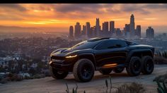 Lamborghini 6x6 suv coupe Los Angeles background side view --v 6 --ar 16:9 --s 800
2035 Chevy Camaro SUV 6x6 wheels, 5 doors 6 wheels concept car, California background, lifted SUV 6x6, shot on Canon 6D --v 6 --ar 16:9 --s 800