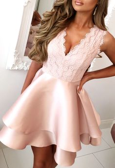 This rose gold skater dress is ultra girly and glam! Shop with UK Next Day Delivery at PB! Rose Gold Lace, Skater Mini Dress, Mini Dresses Online, Lace Skater Dress, Mini Skater Dress, Wholesale Dress, Satin Skirt, Online Dress Shopping