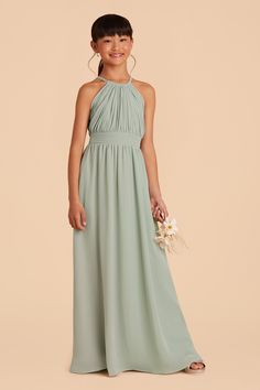 Grace Convertible Chiffon Bridesmaid Dress in Sage | Birdy Grey Sage Bridesmaid Dress, Tall Women Dresses, High Neck Halter Dress, Green Flower Girl Dresses, Middle School Dance, Taupe Bridesmaid Dresses, Bridesmaid Dress Chiffon, Turquoise Bridesmaid Dresses, Ivory Bridesmaid Dresses