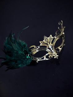 Dark Green Masquerade Mask, Emerald Green Masquerade Mask, Green Masquerade Mask For Mardi Gras Party, Green Mask For Masquerade Carnival, Green Masks For Masquerade Carnival, Green Masquerade Mask For Mardi Gras, Green Masks For Carnival Masquerade, Green Eye Mask For Masquerade, Green Masquerade Mask