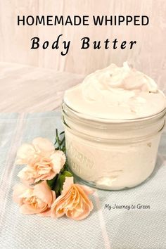 Homemade Whipped Body Butter, Homemade Items, Body Butters Recipe, Homemade Cleaning Products, Diy Body