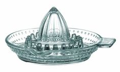 an image of a glass bowl with a handle on it's side and the bottom section