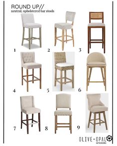 the instructions for how to make an upholstered bar stool