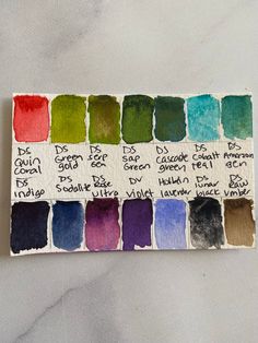 the colors in this watercolor palette are different