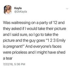 a tweet from kayya on twitter about her birthday party, and it's hilarious