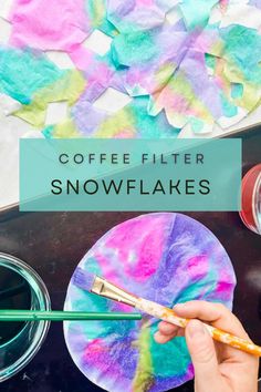 coffee filter snowflakes are the perfect winter craft for kids and adults to make