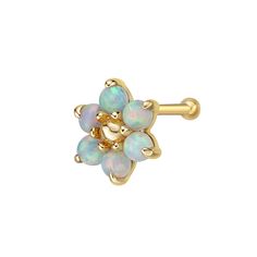 Add something new to your look with this beautiful lab-created opal flower nose ring by Lila Moon. Add something new to your look with this beautiful lab-created opal flower nose ring by Lila Moon.  20 gauge Nickel free Metal: 14k gold Packaging: pouch Finish: polished Diameter: 3.5 mmSTONE DETAILS Stone type: lab-created opal Total weight: 1 ct. Center stone weight: 1 ct. Center stone size: 1.5 mm x 1.5 mm Shape: round Setting: prong Gemstones may have been treated to enhance their appearance. Flower Nose Ring, Packaging Pouch, Gold Nose Rings, Pink Swarovski, Nose Rings Hoop, Nose Jewelry, Nose Hoop, Nose Stud, Flower Studs