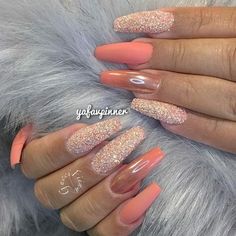 Bright Summer Nails Designs, Ideas For Nails, Nails With Glitter, Bright Summer Nails, Nails Polish, Short Hairstyle, Hot Nails, Nailed It