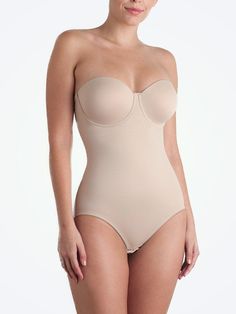 Extra-firm yet comfortable midriff control Hook-and-eye gusset for easy bathroom breaks Back Magic® incorporated for extra comfortable contouring  #TC #TCfineintimates #Shapewear #bodyshaper #bodysuit Bridal Shapewear, Strapless Shapewear, Body Shapewear, Backless Bra, Poor Posture, Women's Shapewear, Bras And Panties, Body Shapers, Dillard's