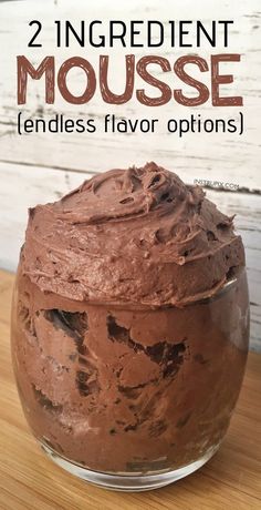 two ingredient mousse - endless flavor options for chocolate cake or icecream