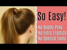 How to wrap hair around a ponytail using no bobby pins or extra elastics. Easy video tutorial. How to hide a hair tie. How To Wrap Hair Around Elastic, Ponytail Wrapped With Hair How To, Wrapping Hair Around Ponytail, Wrap Around Ponytail How To, Ponytail With Hair Wrapped Around, Wrapped Ponytail Tutorial, Ponytail Wrap Around, Wrap Hair Around Ponytail, How To Wrap Hair Around Ponytail