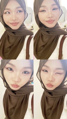 Hijabi Selfie Ideas, Hijab Hairstyles, Baddie Hijabi, Hijab Baddie, Cute Hijab Styles, Outfit With Hijab, Korean Hijab, Hijabi Makeup, Hijab Selfie