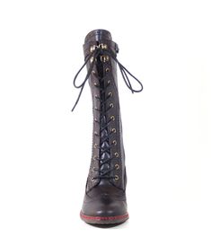 Step in history with these vintage, retro inspired lace up knee high boots, crafted in black leatherette, with a lace up front, and side zipper. Complete with leather lining and 2Ó heel. This is a Special Order item, please allow a 5-7 day handling time.Available while supplies last. Side Zipper, High Boots, Retro Inspired, Knee High Boots, Knee High, Unique Vintage, Chelsea, Lace Up, Boots