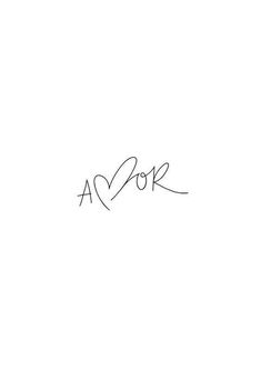 the word aor written in black ink on a white background