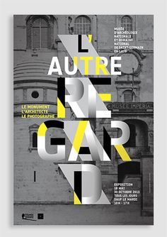 the cover of an article in french with yellow and black letters on it, which reads'l'autre de gar d '