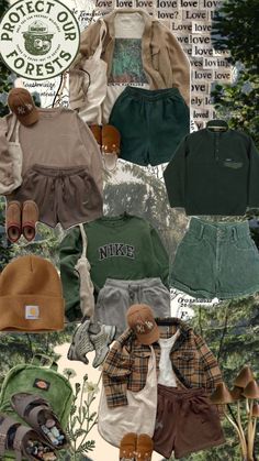 Fall Camping Trip Outfits, Hiking Boots And Jeans Outfit, Geologist Aesthetic Outfit, Camping Clothes Aesthetic, Los Angeles November Outfit, Camp Core Outfits, Green Hiking Outfit, Outdoors Aesthetic Outfits, Outdoor Hiking Outfit