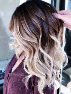 Gold Ombre Hair, Ombre Hair Color For Brunettes, Rose Gold Hair Ombre, Brunette Ombre, Hair Highlight, Ombre Hair Blonde, Brunette Color, Hair Done, Hair Color Techniques