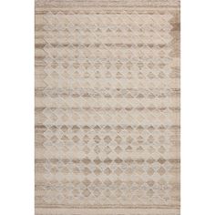 a beige and brown rug with diamonds on it