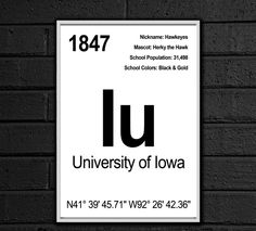 the indiana university sign is hanging on a brick wall in front of a black and white background