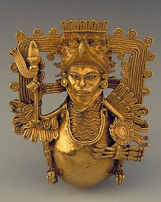 an ornate gold vase with a woman's head and arms in the shape of a ball