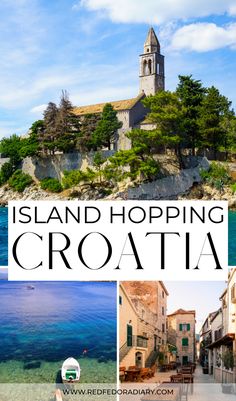 the island hopping croatia with text overlay