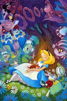 Dreaming in Color - Michael Godard Art Gallery Tim Rogerson, Alice In Wonderland Artwork, Alice In Wonderland Illustrations, Alice In Wonderland Drawings, Wonderland Artwork, Alice In Wonderland Aesthetic, Alice In Wonderland Disney, Disney Princess Characters, Wonderland Tattoo