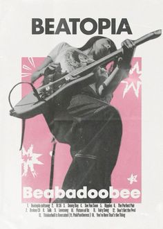 the poster for beattopia shows a man holding an electric guitar in his right hand