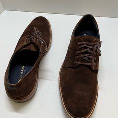 Adam’s Grand Plain Ox Muir Suede Unworn Men Fall Shoes, Men’s Dress Shoes, Dress Up Shoes, Brown Oxfords, Cole Haan Men, Brogue Shoes, Swim Shoes, Leather Cap, Grey Shoes