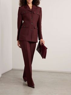 FERRAGAMO Faille blazer Tailored Suit Women, Soap Notes, Work Fits, Sport Swimwear, Sports Skirts, Pretty Clothes, Matching Pants, Long Sleeve Blazers, Smart Design