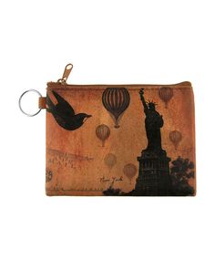 New York liberty statue vegan leather key ring ID coin purse - LAVISHY Boutique New York Liberty Statue, Vegan Accessories, New York Statue Of Liberty, Liberty Statue, New York Liberty, New York Statue, Leather Key Ring, Leather Keyring