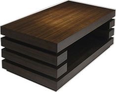 four pieces of wood are stacked on top of each other, one is brown and the other is black