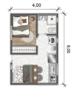 the floor plan for a small apartment