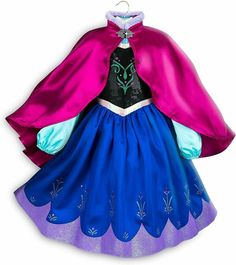 Disney Store Frozen Anna Halloween Costume Dress Girl Size 7/8. Anna Frozen Costume, Fur Trimmed Cape, Anna Costume, Easter Dresses For Toddlers, Anna Disney, Frozen Dress, Anna Dress, Plum Dress, Moda Chic