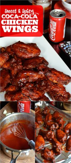 sweet and spicy coca cola chicken wings